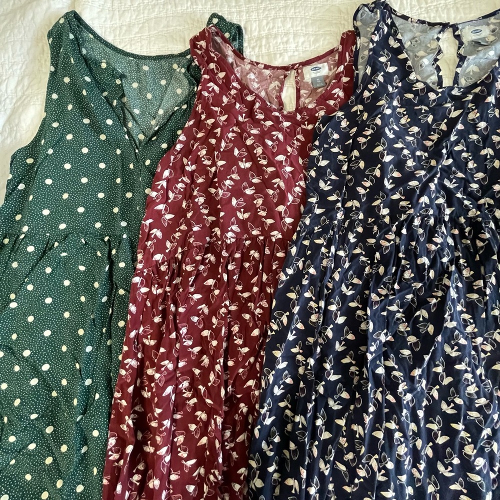 Lot of 3 Old Navy lightweight summer dresses